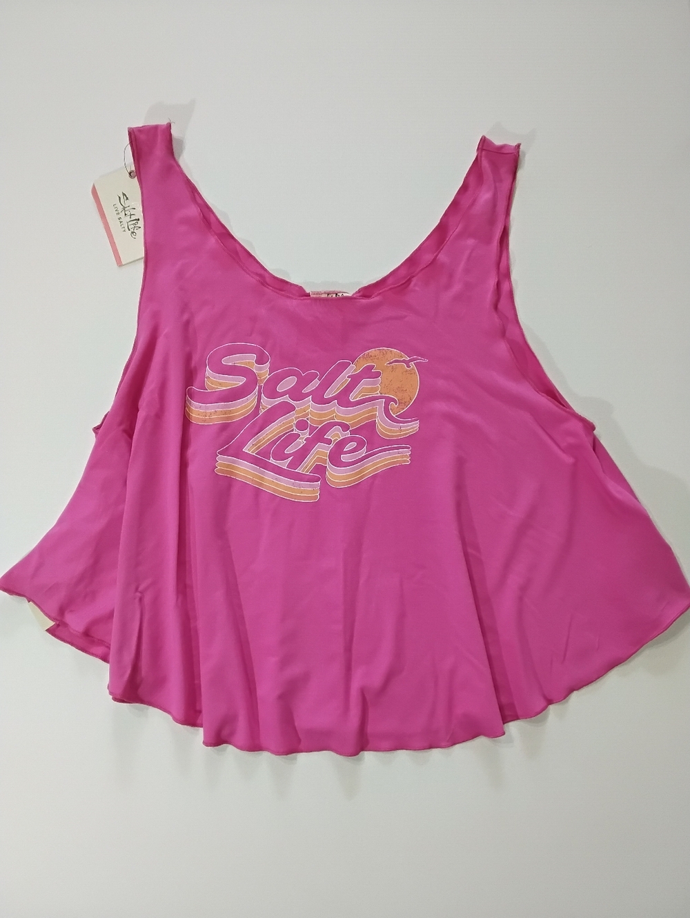 NWT Salt Life Tank Top Womens XL Pink Retro 90s Y2K Style Graphic